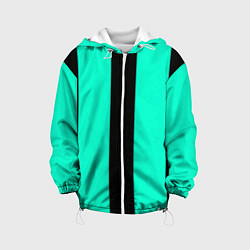Куртка с капюшоном детская Color light blue white line, цвет: 3D-белый