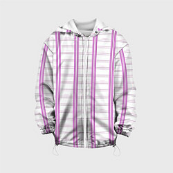 Детская куртка Color white cage pink line