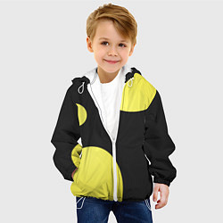 Куртка с капюшоном детская Лава лампа макро баланс абстракция, цвет: 3D-белый — фото 2