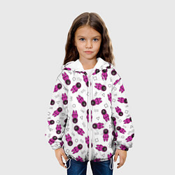 Куртка с капюшоном детская Персонажи корейского сериала игра в кальмара, цвет: 3D-белый — фото 2