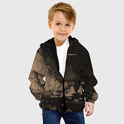 Куртка с капюшоном детская Dream on тёмно-коричневый, цвет: 3D-черный — фото 2