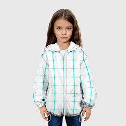 Куртка с капюшоном детская Color white light blue crosses, цвет: 3D-белый — фото 2