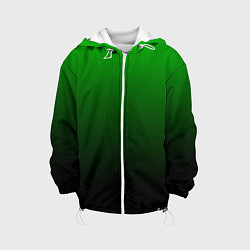 Куртка с капюшоном детская Green gradient, цвет: 3D-белый