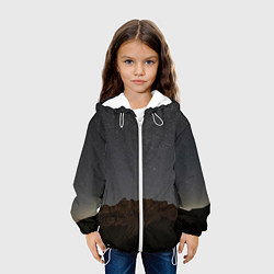Куртка с капюшоном детская Массив Метеген под звездами, цвет: 3D-белый — фото 2