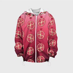 Куртка с капюшоном детская Сочные гранаты, цвет: 3D-белый