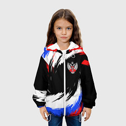 Куртка с капюшоном детская Федерация бокса РФ - краска, цвет: 3D-белый — фото 2