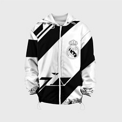 Куртка с капюшоном детская Real Madrid geometry, цвет: 3D-белый