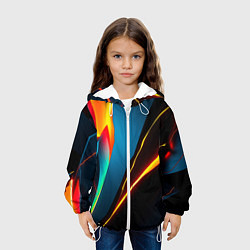 Куртка с капюшоном детская Multicoloured neon, цвет: 3D-белый — фото 2