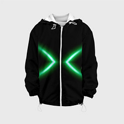 Куртка с капюшоном детская Neon green lines, цвет: 3D-белый