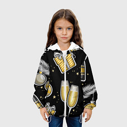 Куртка с капюшоном детская Новогодний вайб, цвет: 3D-белый — фото 2
