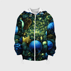 Детская куртка Новогодние шарики на елке