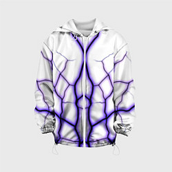 Куртка с капюшоном детская Color white purple, цвет: 3D-белый