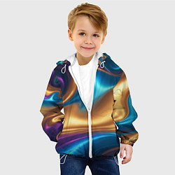 Куртка с капюшоном детская Сплавы разноцветные, цвет: 3D-белый — фото 2