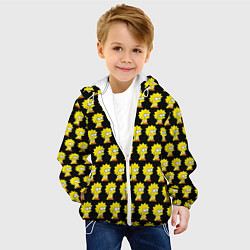 Куртка с капюшоном детская Лиза Симпсон: узор, цвет: 3D-белый — фото 2
