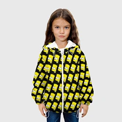 Куртка с капюшоном детская Барт Симпсон: узор, цвет: 3D-белый — фото 2