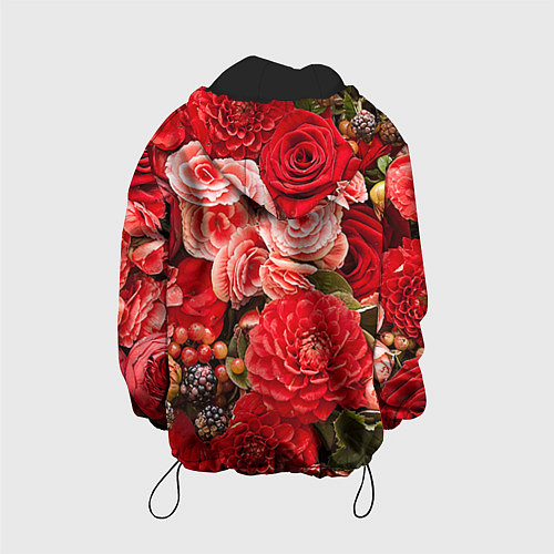 Детская куртка Ассорти из цветов / 3D-Черный – фото 2