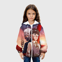 Куртка с капюшоном детская Токийский Гуль, цвет: 3D-белый — фото 2