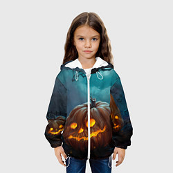 Куртка с капюшоном детская Тыква, цвет: 3D-белый — фото 2