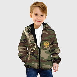 Куртка с капюшоном детская Униформа дембеля, цвет: 3D-черный — фото 2