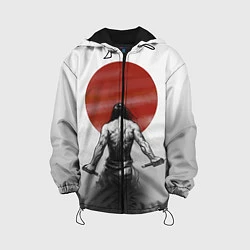 Куртка с капюшоном детская Ярость самурая, цвет: 3D-черный