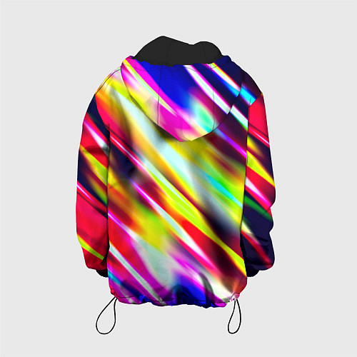 Детская куртка Цветные блики / 3D-Черный – фото 2