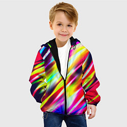 Куртка с капюшоном детская Цветные блики, цвет: 3D-черный — фото 2