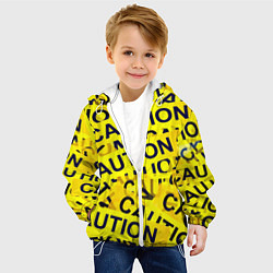 Куртка с капюшоном детская Caution, цвет: 3D-белый — фото 2
