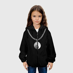 Куртка с капюшоном детская Инь янь, цвет: 3D-черный — фото 2
