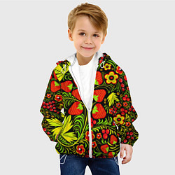 Куртка с капюшоном детская Хохлома: земляника, цвет: 3D-белый — фото 2