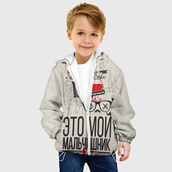 Куртка с капюшоном детская Мой мальчишник цвета 3D-белый — фото 2