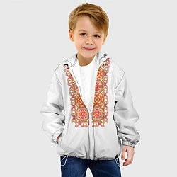 Куртка с капюшоном детская Вышивка 2, цвет: 3D-белый — фото 2