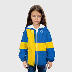 Куртка с капюшоном детская Швеция, цвет: 3D-белый — фото 2