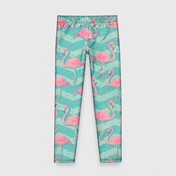 Леггинсы для девочки Flamingo Pattern, цвет: 3D-принт