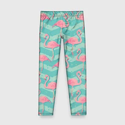 Леггинсы для девочки Flamingo Pattern, цвет: 3D-принт