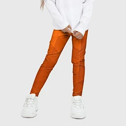 Леггинсы для девочки Orange abstraction, цвет: 3D-принт — фото 2