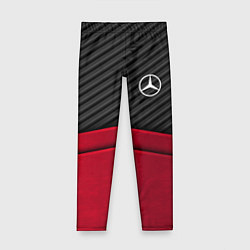 Леггинсы для девочки Mercedes Benz: Red Carbon, цвет: 3D-принт