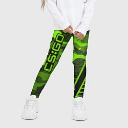 Леггинсы для девочки CS:GO Light Green Camo, цвет: 3D-принт — фото 2