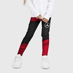 Леггинсы для девочки Mercedes Benz: Red Sport, цвет: 3D-принт — фото 2