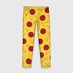 Леггинсы для девочки Рай пиццы, цвет: 3D-принт