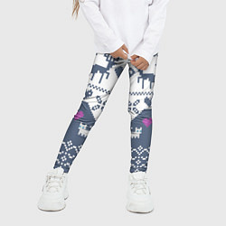 Леггинсы для девочки Новогодняя любовь, цвет: 3D-принт — фото 2