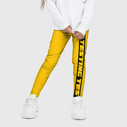 Леггинсы для девочки ASAP Rocky: Yellow Testing, цвет: 3D-принт — фото 2