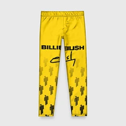 Леггинсы для девочки Billie Eilish: Yellow Autograph, цвет: 3D-принт