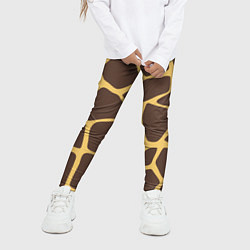 Леггинсы для девочки Окрас жирафа, цвет: 3D-принт — фото 2