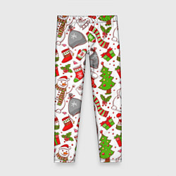 Леггинсы для девочки Новый Год!, цвет: 3D-принт