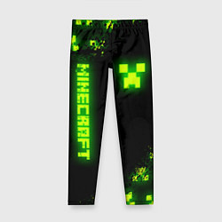 Леггинсы для девочки MINECRAFT NEON LOGO CREEPER, цвет: 3D-принт