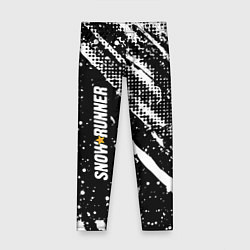Леггинсы для девочки SnowRunner Logo, цвет: 3D-принт
