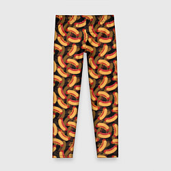 Леггинсы для девочки Хот-Доги Hot Dogs, цвет: 3D-принт