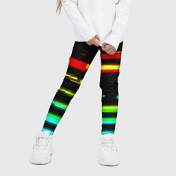 Леггинсы для девочки Color fashion glitch, цвет: 3D-принт — фото 2