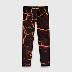 Леггинсы для девочки Раскаленная лаваhot lava, цвет: 3D-принт