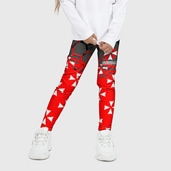 Леггинсы для девочки Umbrella Corporation - Соты, цвет: 3D-принт — фото 2